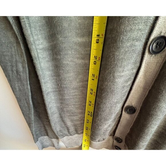 Guess Mens V-Neck Long Sleeve Button-Up Wool Classic Cardigan Sweater Gray  M - Picture 10 of 13